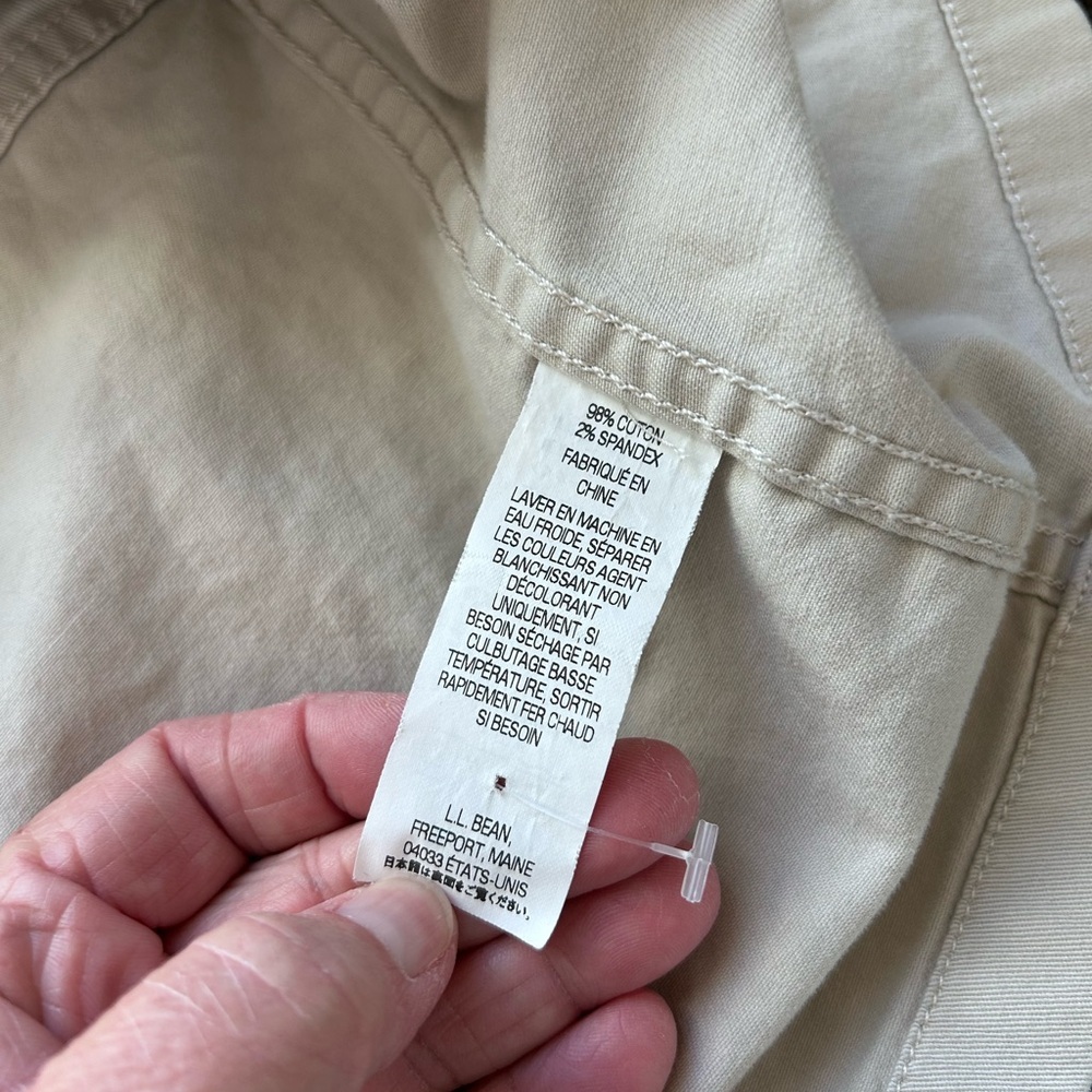 L.L.Bean tan cotton utility jacket. Preppy. Military inspired. EUC. Travel. Work - Picture 15 of 16